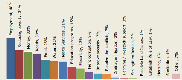 Figure 38 -  Respondents’ priorities for the government